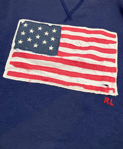 POLO RALPH LAUREN（ポロ・ラルフローレン）POLO RALPH LAUREN (ポロ・ラルフローレン) 星条旗パッチスウェット ネイビー サイズ:Sの古着・服飾アイテム