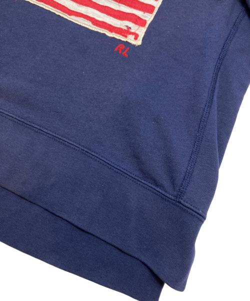 POLO RALPH LAUREN（ポロ・ラルフローレン）POLO RALPH LAUREN (ポロ・ラルフローレン) 星条旗パッチスウェット ネイビー サイズ:Sの古着・服飾アイテム
