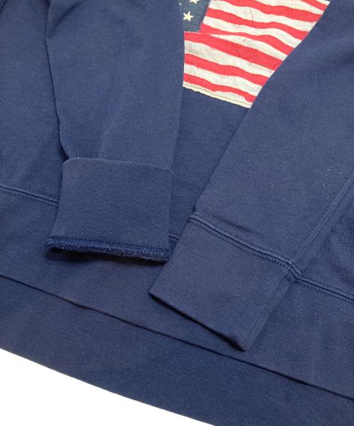 POLO RALPH LAUREN（ポロ・ラルフローレン）POLO RALPH LAUREN (ポロ・ラルフローレン) 星条旗パッチスウェット ネイビー サイズ:Sの古着・服飾アイテム