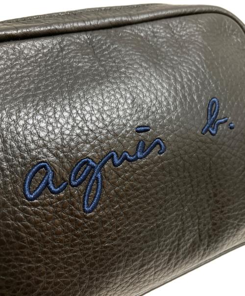 agnes b voyage（アニエスベーボヤージュ）agnes b voyage (アニエスベーボヤージュ) レザーショルダーバッグ ブラックの古着・服飾アイテム