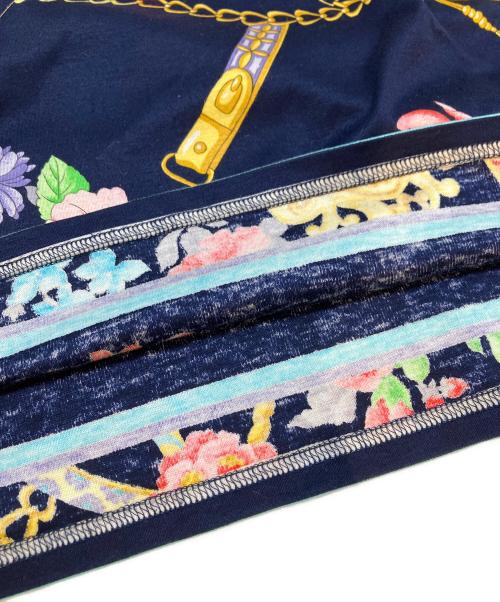 LEONARD FASHION（レオナールファッション）LEONARD FASHION (レオナールファッション) 総柄カットソー ネイビー サイズ:Ⅼの古着・服飾アイテム