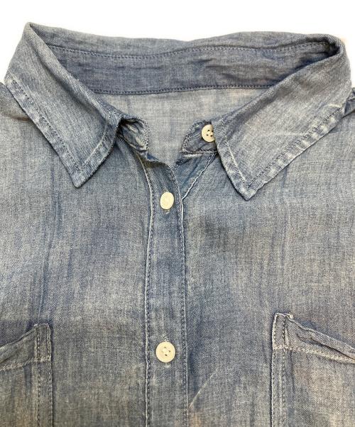 BEARDSLEY（ビアズリー）BEARDSLEY (ビアズリー) シフォンデニムポンチョシャツ ネイビー サイズ:FREEの古着・服飾アイテム