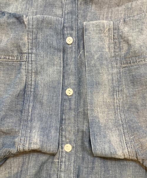 BEARDSLEY（ビアズリー）BEARDSLEY (ビアズリー) シフォンデニムポンチョシャツ ネイビー サイズ:FREEの古着・服飾アイテム