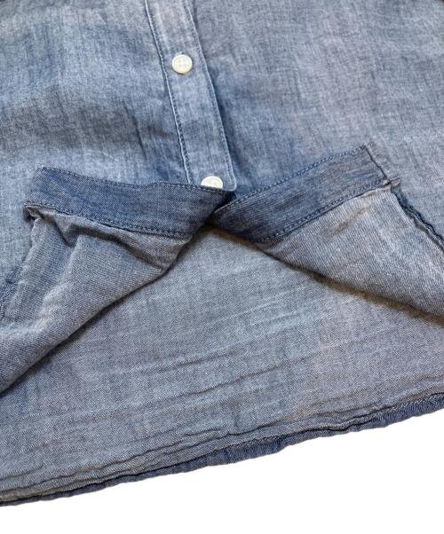 BEARDSLEY（ビアズリー）BEARDSLEY (ビアズリー) シフォンデニムポンチョシャツ ネイビー サイズ:FREEの古着・服飾アイテム