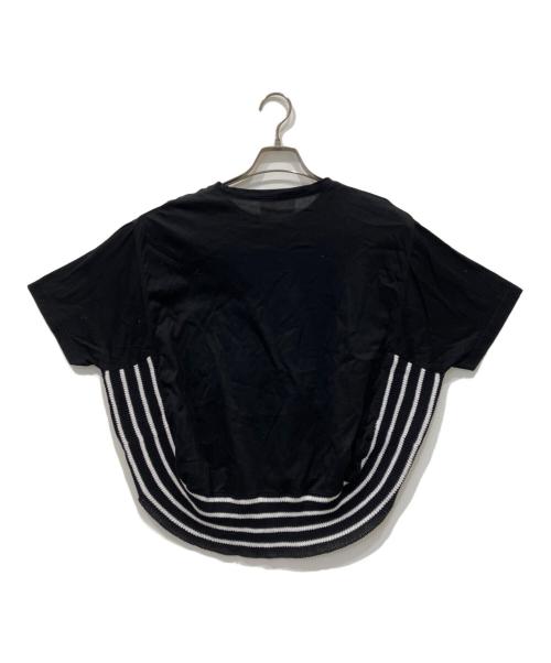 BEARDSLEY（ビアズリー）BEARDSLEY (ビアズリー) ニットコンビカットソー ブラック サイズ:FREEの古着・服飾アイテム