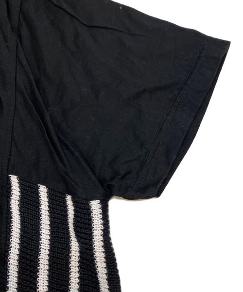 BEARDSLEY（ビアズリー）BEARDSLEY (ビアズリー) ニットコンビカットソー ブラック サイズ:FREEの古着・服飾アイテム