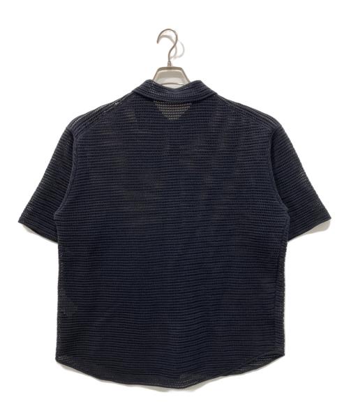 AURALEE（オーラリー）AURALEE (オーラリー) COTTON MESH KNIT HALF SLEEVED SHIRT ブラック サイズ:4の古着・服飾アイテム