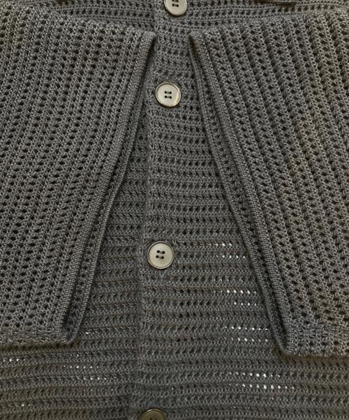 AURALEE（オーラリー）AURALEE (オーラリー) COTTON MESH KNIT HALF SLEEVED SHIRT ブラック サイズ:4の古着・服飾アイテム