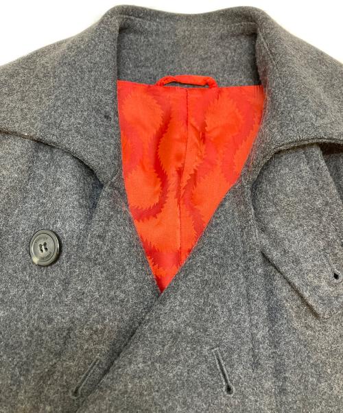 Vivienne Westwood（ヴィヴィアンウエストウッド）Vivienne Westwood (ヴィヴィアンウエストウッド) 12AW メルトンウール変形Pコート グレー サイズ:44の古着・服飾アイテム
