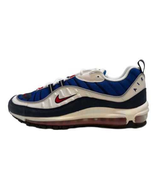 NIKE（ナイキ）NIKE (ナイキ) AIR MAX 98 WHITE/UNIVERSITY RED-OBSIDAN-METALLIC SILVER ブルー サイズ:27.5CMの古着・服飾アイテム