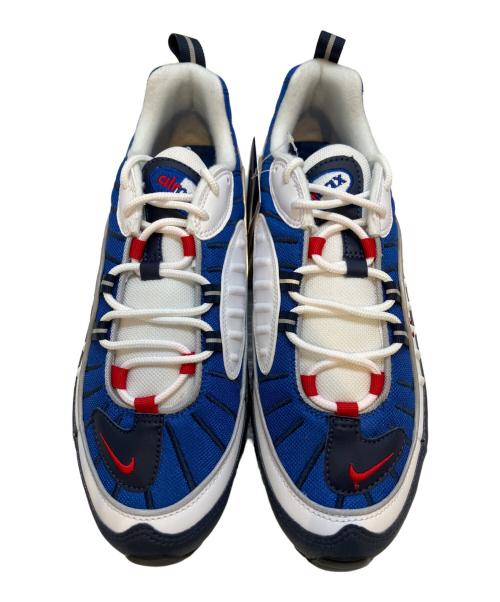 NIKE（ナイキ）NIKE (ナイキ) AIR MAX 98 WHITE/UNIVERSITY RED-OBSIDAN-METALLIC SILVER ブルー サイズ:27.5CMの古着・服飾アイテム