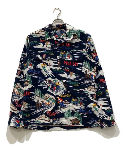 POLO RALPH LAUREN（ポロ・ラルフローレン）POLO RALPH LAUREN (ポロ・ラルフローレン) オープンカラーコーデュロイシャツ ネイビー サイズ:Mの古着・服飾アイテム