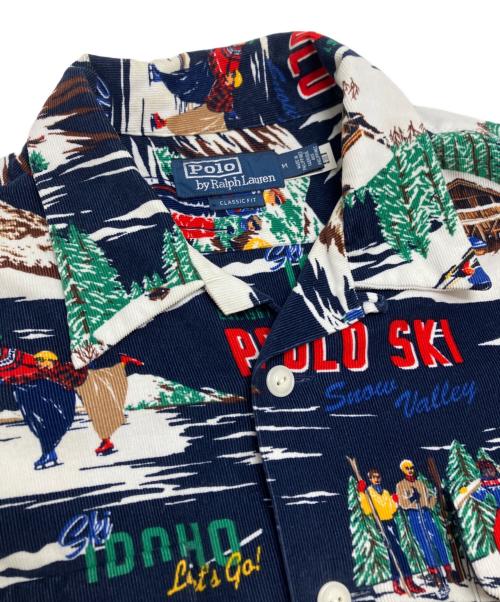 POLO RALPH LAUREN（ポロ・ラルフローレン）POLO RALPH LAUREN (ポロ・ラルフローレン) オープンカラーコーデュロイシャツ ネイビー サイズ:Mの古着・服飾アイテム
