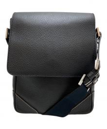 dunhill（ダンヒル）の古着「レザーフラップショルダーバッグ」｜ブラック