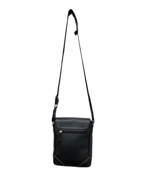 dunhill（ダンヒル）dunhill (ダンヒル) レザーフラップショルダーバッグ ブラック サイズ:表記なしの古着・服飾アイテム