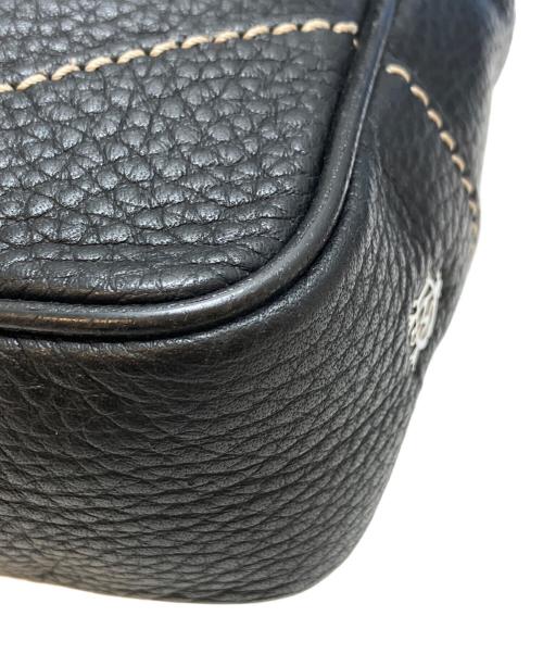 dunhill（ダンヒル）dunhill (ダンヒル) レザーフラップショルダーバッグ ブラック サイズ:表記なしの古着・服飾アイテム