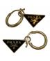 PRADA（プラダ）の古着「エナメル メタル ピアス」｜ゴールド
