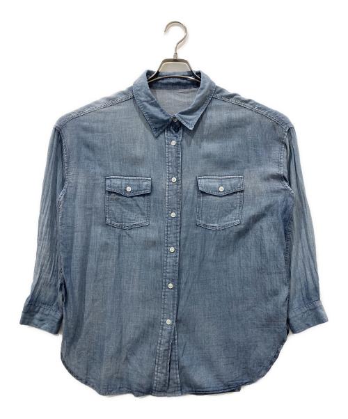 BEARDSLEY（ビアズリー）BEARDSLEY (ビアズリー) シフォンデニムシャツ ネイビー サイズ:FREEの古着・服飾アイテム