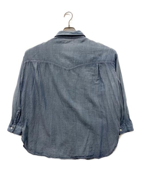 BEARDSLEY（ビアズリー）BEARDSLEY (ビアズリー) シフォンデニムシャツ ネイビー サイズ:FREEの古着・服飾アイテム