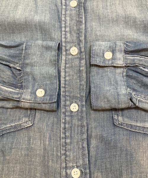 BEARDSLEY（ビアズリー）BEARDSLEY (ビアズリー) シフォンデニムシャツ ネイビー サイズ:FREEの古着・服飾アイテム
