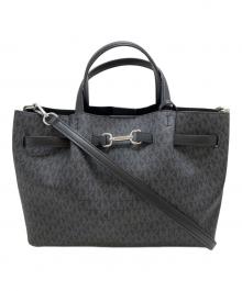 MICHAEL KORS（マイケルコース）の古着「カーソン ミディアム シグネチャー ロゴ サッチェル」｜ブラック
