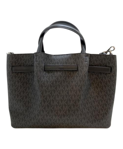 MICHAEL KORS（マイケルコース）MICHAEL KORS (マイケルコース) カーソン ミディアム シグネチャー ロゴ サッチェル ブラックの古着・服飾アイテム