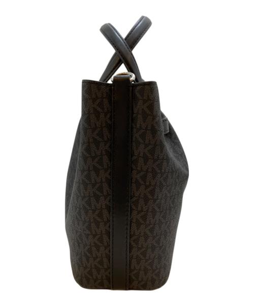 MICHAEL KORS（マイケルコース）MICHAEL KORS (マイケルコース) カーソン ミディアム シグネチャー ロゴ サッチェル ブラックの古着・服飾アイテム