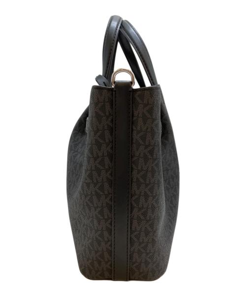 MICHAEL KORS（マイケルコース）MICHAEL KORS (マイケルコース) カーソン ミディアム シグネチャー ロゴ サッチェル ブラックの古着・服飾アイテム