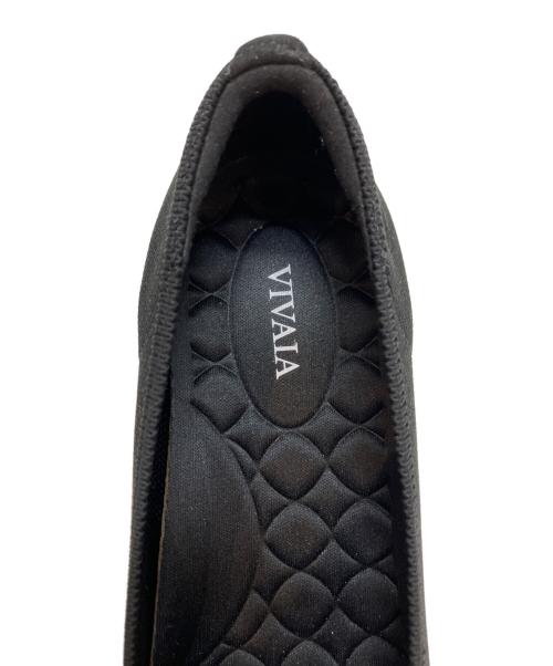VIVAIA（ビバイア）VIVAIA (ビバイア) ポインテッドトゥキトゥンヒールパンプス ブラック サイズ:24㎝の古着・服飾アイテム