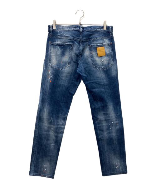 DSQUARED2（ディースクエアード）DSQUARED2 (ディースクエアード) スキニーデニムパンツ インディゴ サイズ:48の古着・服飾アイテム