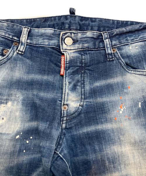 DSQUARED2（ディースクエアード）DSQUARED2 (ディースクエアード) スキニーデニムパンツ インディゴ サイズ:48の古着・服飾アイテム
