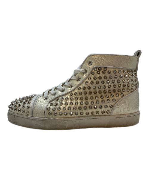 Christian Louboutin（クリスチャン・ルブタン）Christian Louboutin (クリスチャン・ルブタン) ハイカットスニーカー アイボリー サイズ: 41 1/2の古着・服飾アイテム