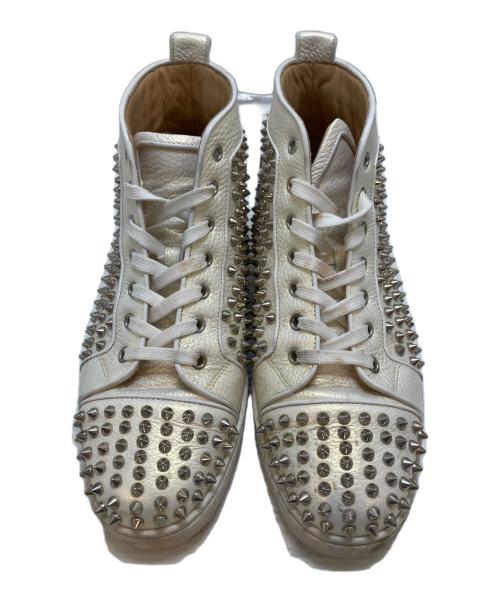 Christian Louboutin（クリスチャン・ルブタン）Christian Louboutin (クリスチャン・ルブタン) ハイカットスニーカー アイボリー サイズ: 41 1/2の古着・服飾アイテム