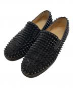 Christian Louboutinクリスチャン・ルブタン）の古着「ROLLER BOAT/スタッズスリッポン」｜ブラック