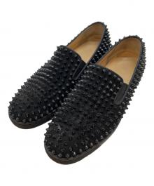 Christian Louboutin（クリスチャン・ルブタン）の古着「ROLLER BOAT/スタッズスリッポン」｜ブラック