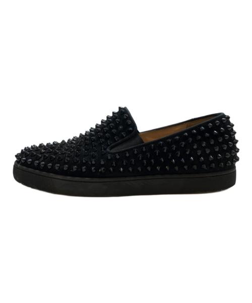 Christian Louboutin（クリスチャン・ルブタン）Christian Louboutin (クリスチャン・ルブタン) ROLLER BOAT/スタッズスリッポン ブラック サイズ:43の古着・服飾アイテム