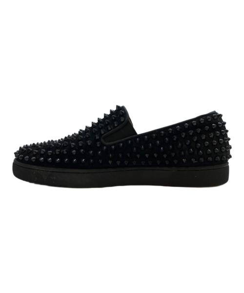 Christian Louboutin（クリスチャン・ルブタン）Christian Louboutin (クリスチャン・ルブタン) ROLLER BOAT/スタッズスリッポン ブラック サイズ:43の古着・服飾アイテム