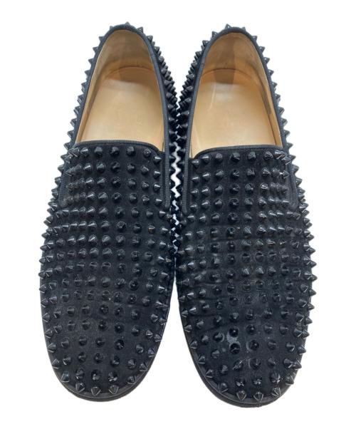 Christian Louboutin（クリスチャン・ルブタン）Christian Louboutin (クリスチャン・ルブタン) ROLLER BOAT/スタッズスリッポン ブラック サイズ:43の古着・服飾アイテム