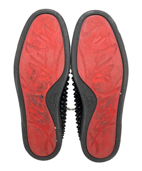 Christian Louboutin（クリスチャン・ルブタン）Christian Louboutin (クリスチャン・ルブタン) ROLLER BOAT/スタッズスリッポン ブラック サイズ:43の古着・服飾アイテム