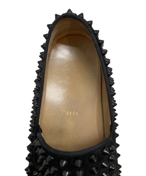Christian Louboutin（クリスチャン・ルブタン）Christian Louboutin (クリスチャン・ルブタン) ROLLER BOAT/スタッズスリッポン ブラック サイズ:43の古着・服飾アイテム