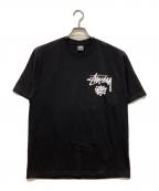 stussyステューシー）の古着「プリントTシャツ」｜ブラック