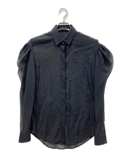 Saint Laurent Paris（サンローランパリ）Saint Laurent Paris (サンローランパリ) シアーウールシャツ ブラック サイズ:36の古着・服飾アイテム