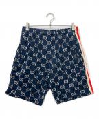 GUCCIグッチ）の古着「GG ジャガード ショートパンツ」｜ネイビー