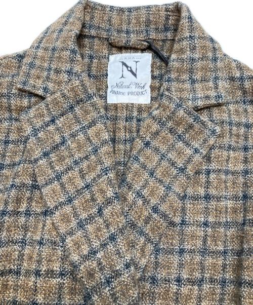 RNA-N（アールエヌエーエヌ）RNA-N (アールエヌエーエヌ) TWEEDY COTTON チェックダブルジャケット ブラウン サイズ:FREE 未使用品の古着・服飾アイテム