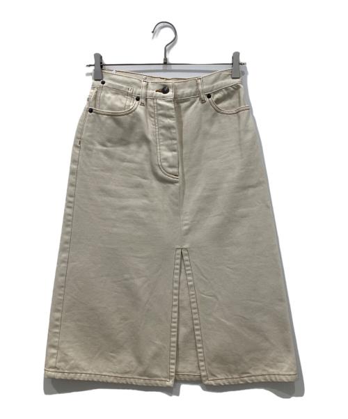 DRIES VAN NOTEN（ドリスヴァンノッテン）DRIES VAN NOTEN (ドリスヴァンノッテン) ホワイトデニムスカート アイボリー サイズ:表記なしの古着・服飾アイテム