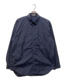ATON（エイトン）の古着「SUVIN BROAD WASHED SHIRT」｜ネイビー