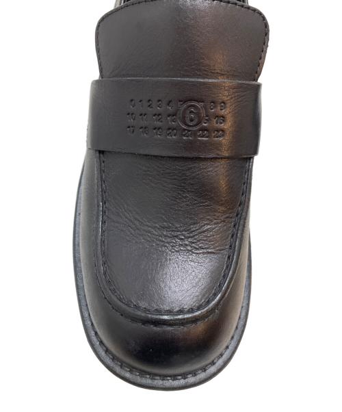 MM6 Maison Margiela（エムエムシックスメゾンマルジェラ）MM6 Maison Margiela (エムエムシックスメゾンマルジェラ) シティ バイカーローファ- ブラック サイズ:40の古着・服飾アイテム