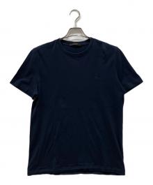 LOUIS VUITTON（ルイ ヴィトン）の古着「サークルLV刺繍入りクルーネック半袖Tシャツ」｜ネイビー