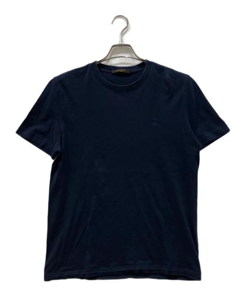 LOUIS VUITTON（ルイ ヴィトン）LOUIS VUITTON (ルイ ヴィトン) サークルLV刺繍入りクルーネック半袖Tシャツ ネイビー サイズ:Mの古着・服飾アイテム