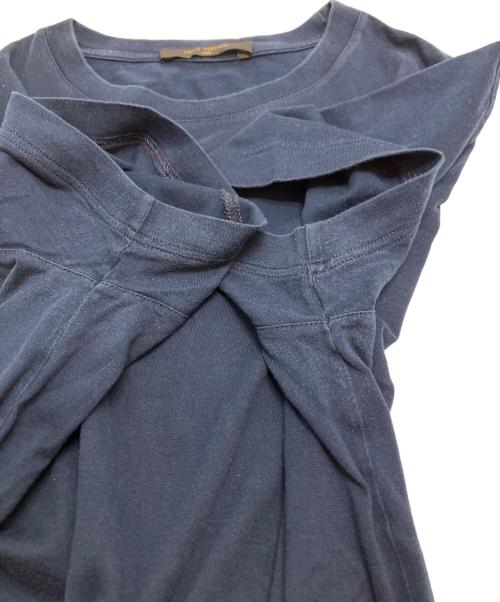 LOUIS VUITTON（ルイ ヴィトン）LOUIS VUITTON (ルイ ヴィトン) サークルLV刺繍入りクルーネック半袖Tシャツ ネイビー サイズ:Mの古着・服飾アイテム